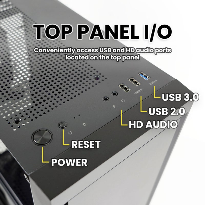 ZALMAN صندوق Zalman T3 Micro ATX، صندوق MATX مع 2 مروحة 120 مم مثبتة مسبقًا، لوحة جانبية من الزجاج المقسى بالكامل، هيكل كمبيوتر ألعاب مدمج Mini Tower مع USB 3.0 - Image 5