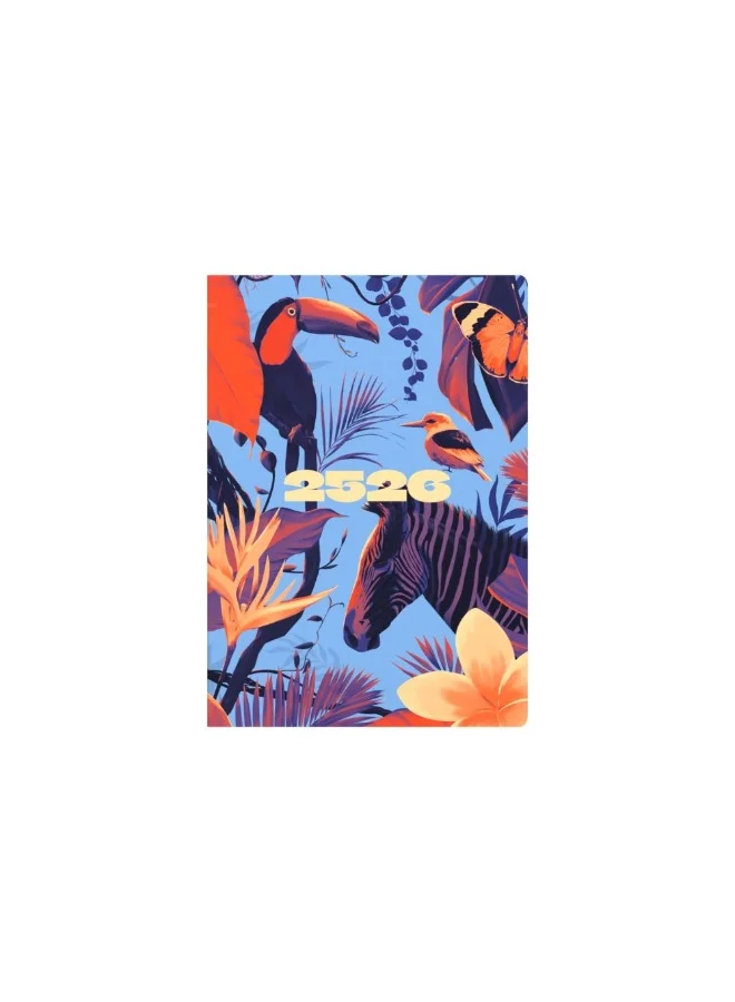 Collins Collins Down the Garden Path 12 Month Planner, July 2025-July 2026 Week-to-View Diary, A5 Hard Cover, Navy