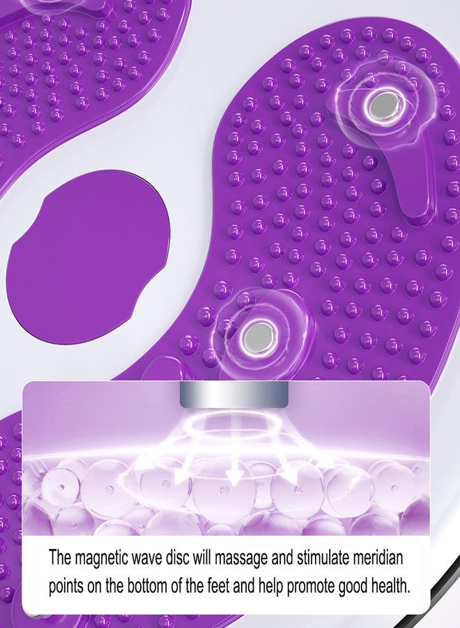 Funvalley Surperfect Ab Twist Waist Disc Board,Waist Twister for Women Belly Fat with Handles,Waist Slimming Balance Rotating Disc with Massage Foot Sole for Slimming Waist Arms Hips and Thighs (Purple) - Image 4