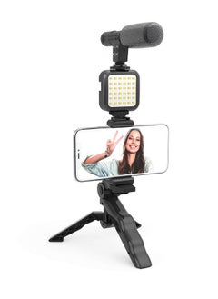 Digipower Like ME Vlogging Kit - Compatible with Smartphones and Cameras Including Microphone, 36 LED Light, and Tripod  - Image 1