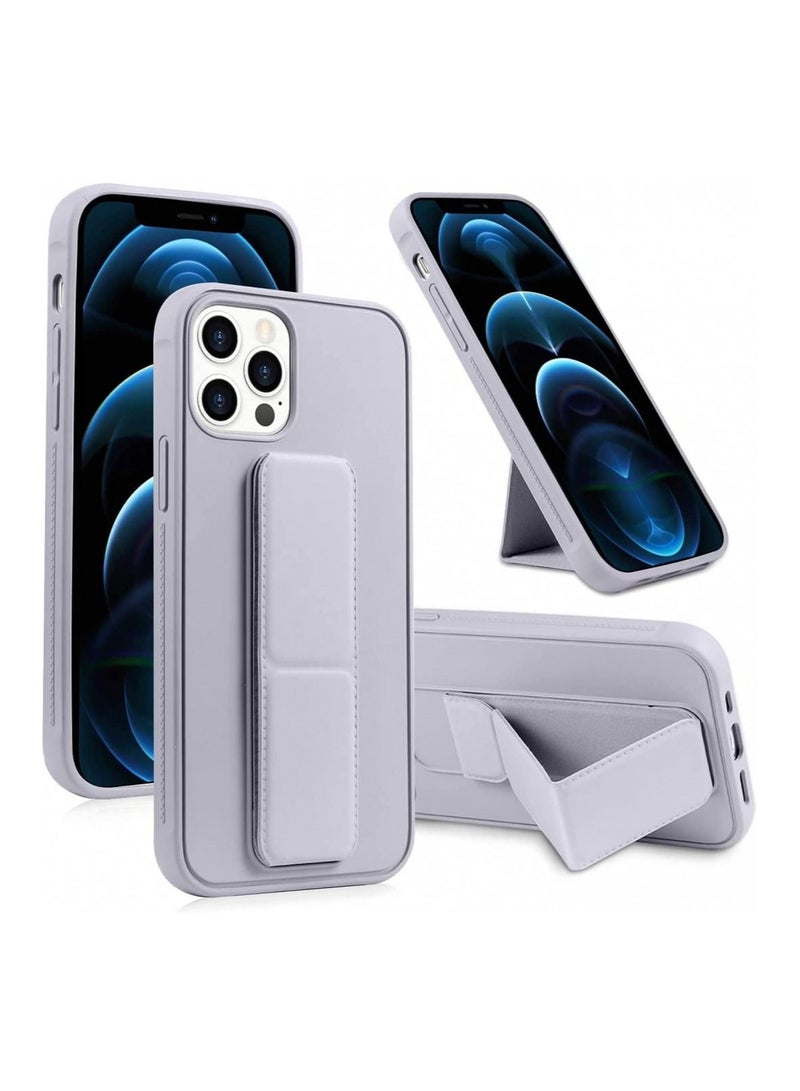 VITION Case Cover For iPhone 13 Pro, Finger Grip  Phone holder Case Car Magnetic Multi-function 3 in 1 Shockproof Back Cover Protective Case (iPhone 13 Pro grey) - Image 1