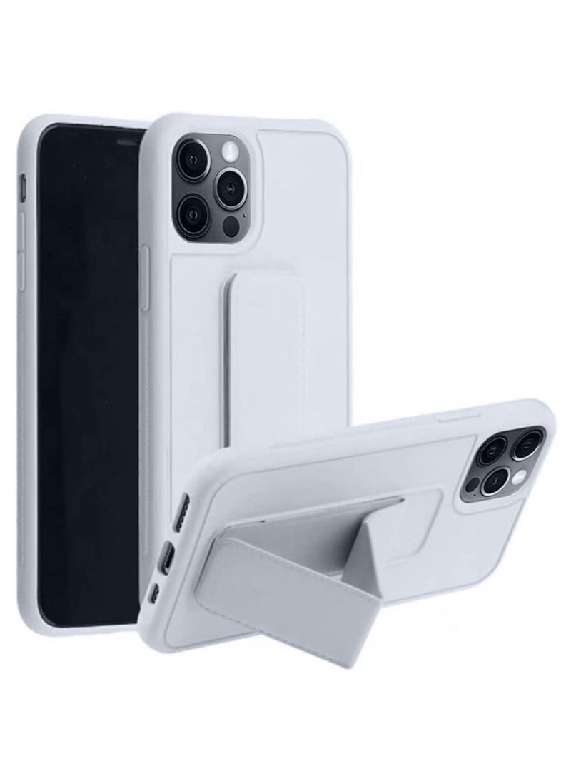 VITION Case Cover For iPhone 13 Pro, Finger Grip  Phone holder Case Car Magnetic Multi-function 3 in 1 Shockproof Back Cover Protective Case (iPhone 13 Pro grey) - Image 4