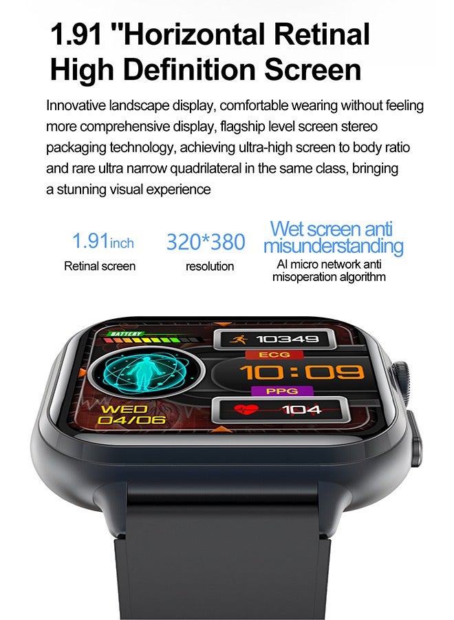 RollsTimi  Smart Watch for Men Women, 380mAh Battery 30-Day Standby Time, 1.91" HD Screen Fitness Tracker, Multiple Sport Modes, Life Waterproof, Heart Rate/Sleep Monitor, Fitness Watch for Android/iOS, Silver - Image 2