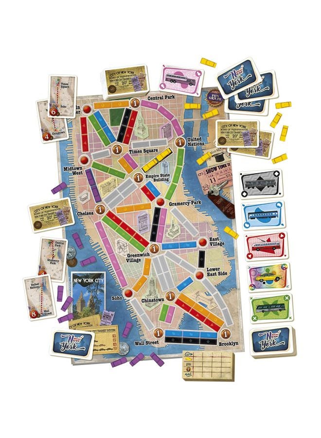Asmodee Ticket to Ride New York Board Game - Train Route-Building Strategy Game, Fun Family Game for Kids & Adults, Ages 8+, 2-4 Players, 10-15 Minute Playtime - Image 2
