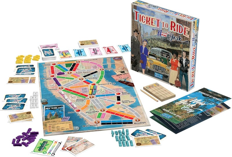 Asmodee Ticket to Ride New York Board Game - Train Route-Building Strategy Game, Fun Family Game for Kids & Adults, Ages 8+, 2-4 Players, 10-15 Minute Playtime - Image 2