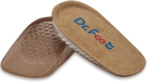 Dr.Foot Dr. Foot's Height Increase Insoles, Heel Cushion Inserts, Heel Lift Inserts for Leg Length Discrepancies (Small (1" Height)) - Image 1