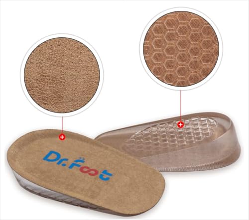 Dr.Foot Dr. Foot's Height Increase Insoles, Heel Cushion Inserts, Heel Lift Inserts for Leg Length Discrepancies (Small (1" Height)) - Image 4
