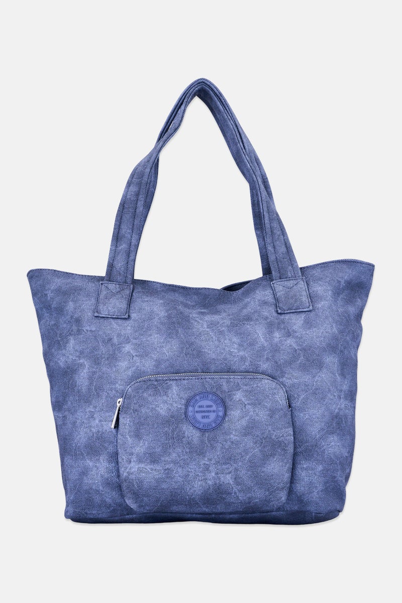 Sam And Libby Women Brand Logo Tote Bag, Ash Blue - Image 1