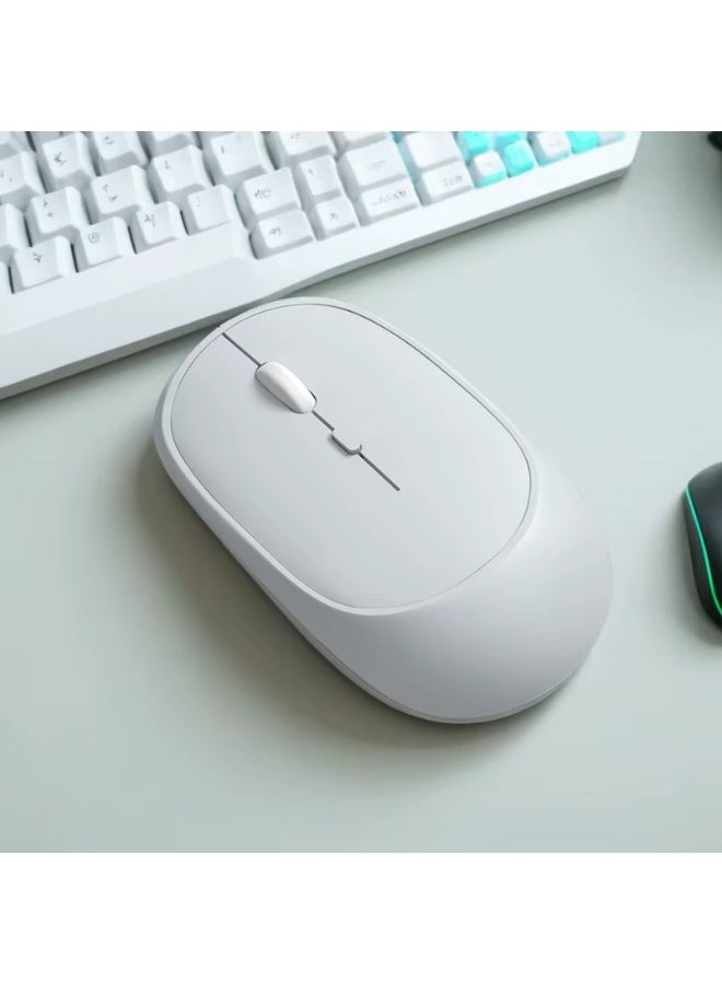 T I G O Wireless Mouse Rechargeable, Dual Mode 2.4G + Bluetooth 5.2, Silent Click Ergonomic Mouse with Type-C Charging, 1600 DPI USB Optical Mouse for Laptop, Desktop, Tablet, MacBook, PC White - Image 4