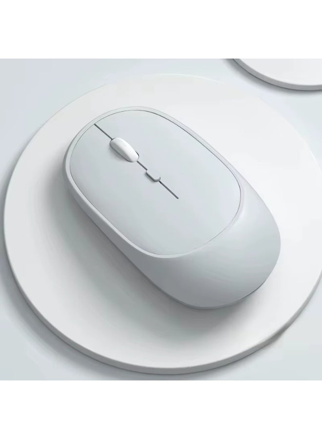 T I G O Wireless Mouse Rechargeable, Dual Mode 2.4G + Bluetooth 5.2, Silent Click Ergonomic Mouse with Type-C Charging, 1600 DPI USB Optical Mouse for Laptop, Desktop, Tablet, MacBook, PC White - Image 2