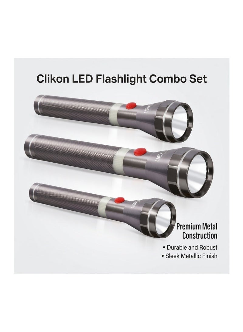كليكون CK8012 - 3-pack 2-cell LED flashlight combo - Image 4
