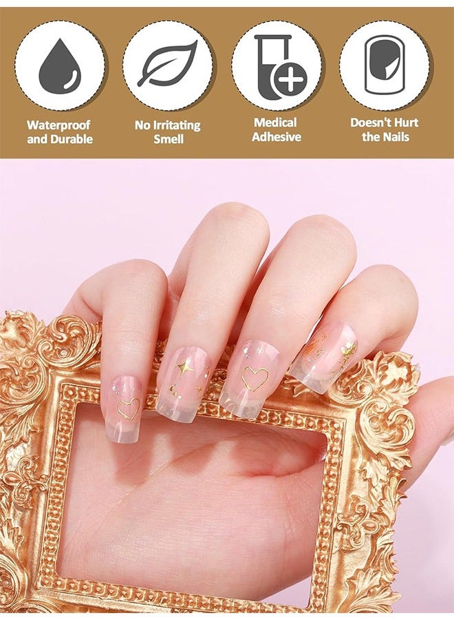 White Cured Gel Nail Strips, Long Lasting Waterproof Real Nail Polish Strips Wraps Stickers With Cuticle Stick, Nail File, Nail Wipes & Sealing  - Image 3