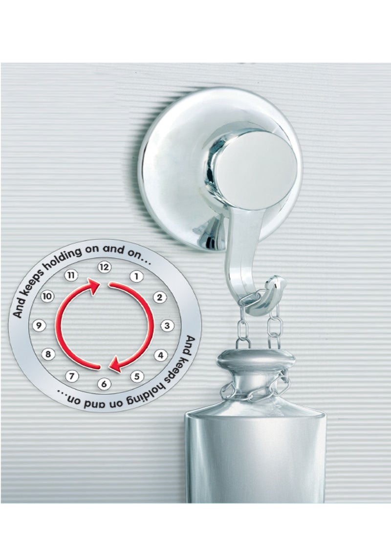 EVERLOC - Everloc Round Mirror, No Drilling, No Screws, No Glue, No Adhesive, Vacuum Suction Magnifying Extendable Bathroom Mirror, Flexible, Adjustable, Easy Install, EVL-10210 - Image 1