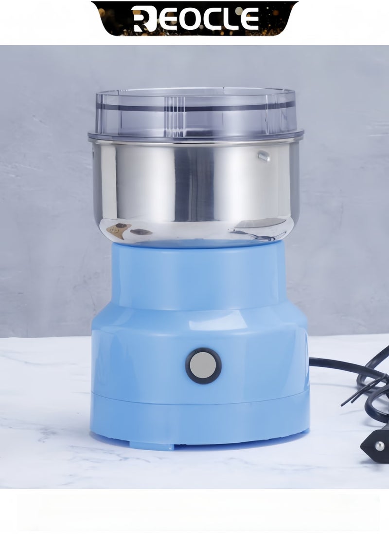 REOCLE Electric Coffee Grinder with Stainless Steel Blade Low Noise Grinder Multifunctional Mini Home Grinder One- Touch Operation Spice Grinder for Grain & Nuts & Seasoning & Coffee Beans  - Image 2