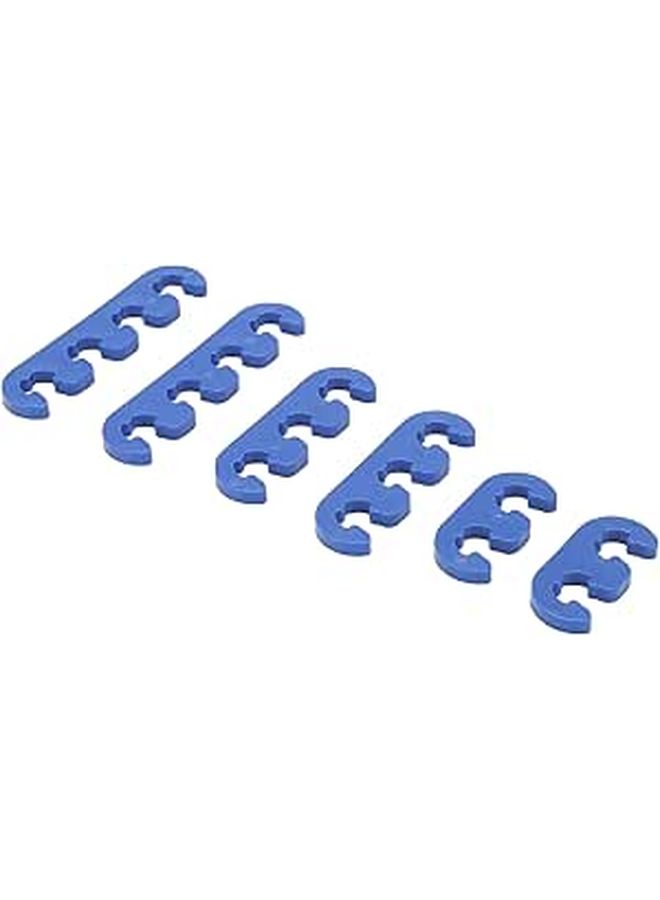 6PCS Blue Ignition Wire Divider Kit For Automotive Marine Engines 7mm 8mm 9mm Plug Wires - Image 1