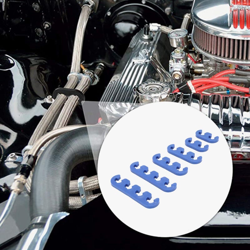6PCS Blue Ignition Wire Divider Kit For Automotive Marine Engines 7mm 8mm 9mm Plug Wires - Image 5