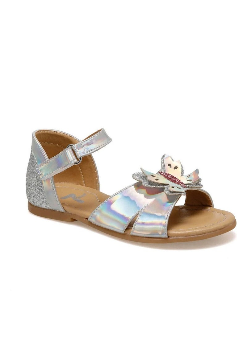 SouqBazar  Butterfly Silver Girls Sandals  - Image 1