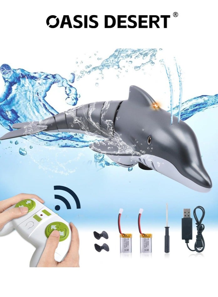 OASIS DESERT RC Dolphin Diving Water Spraying Simulation Dolphin Electric Water Toy, Rechargeable Remote Control Boat, High-Speed ​​Electric Boat, Dual Engine Power, Remote Control Dolphin Mode Boat Toy for Children - Image 1