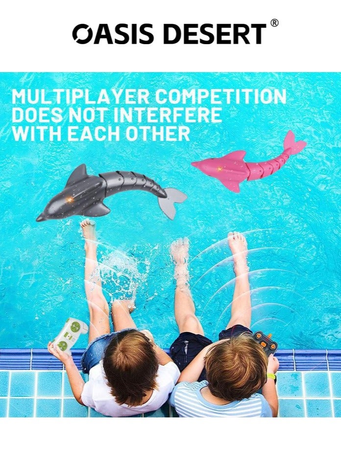 OASIS DESERT RC Dolphin Diving Water Spraying Simulation Dolphin Electric Water Toy, Rechargeable Remote Control Boat, High-Speed ​​Electric Boat, Dual Engine Power, Remote Control Dolphin Mode Boat Toy for Children - Image 2