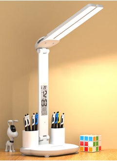 Glanfen Flexible LED Double Head USB Table Lamp Three-position Touch Dimming Eyes Protection Desk Lamp  - Image 2