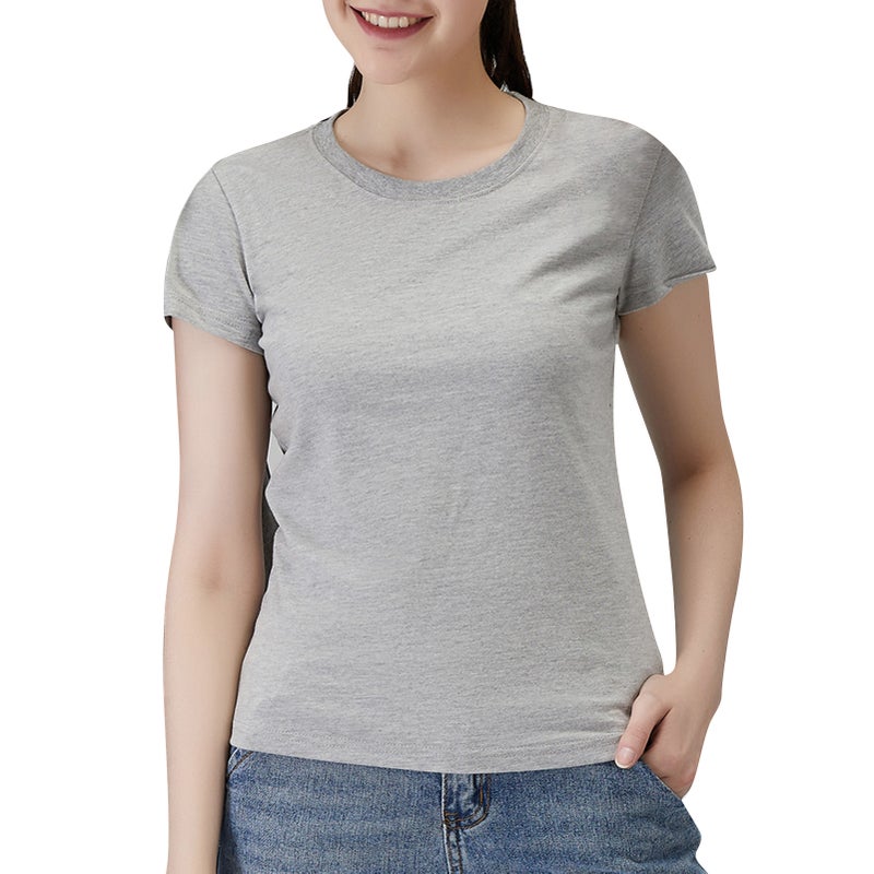 Men Women Short Sleeve T-Shirt O Neck Solid Cotton Shirts for Casual Sports Streets - Image 1