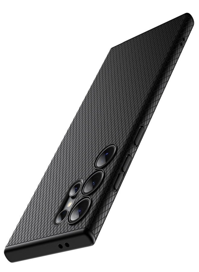 JETech Grip Case for Samsung Galaxy S24 Ultra, Soft TPU Slim Fit Protective Phone Cover with Camera Lens Full Protection, Shockproof (Titanium Black) - Image 1