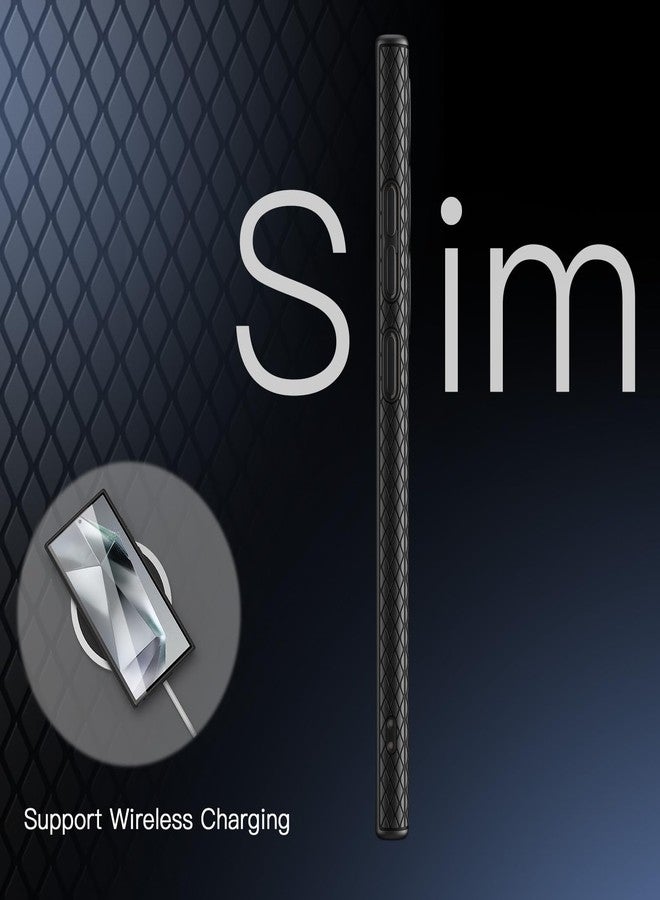 JETech Grip Case for Samsung Galaxy S24 Ultra, Soft TPU Slim Fit Protective Phone Cover with Camera Lens Full Protection, Shockproof (Titanium Black) - Image 4