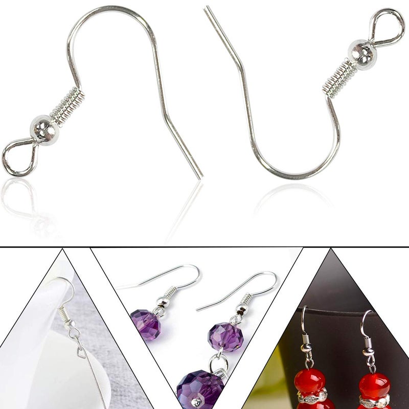 TTSAM 120pcs Earring Hooks with Ball and Coil, Hypo Allergenic Plated Silver Ear Wires with Transparent Storage Box, for DIY Jewelry Making - Image 4