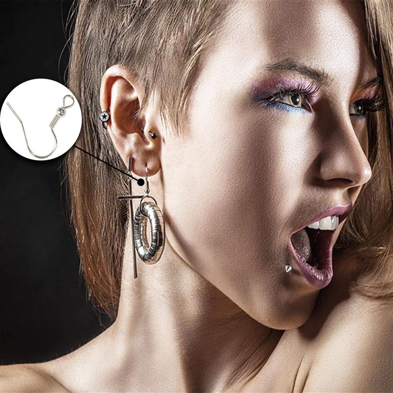 TTSAM 120pcs Earring Hooks with Ball and Coil, Hypo Allergenic Plated Silver Ear Wires with Transparent Storage Box, for DIY Jewelry Making - Image 3
