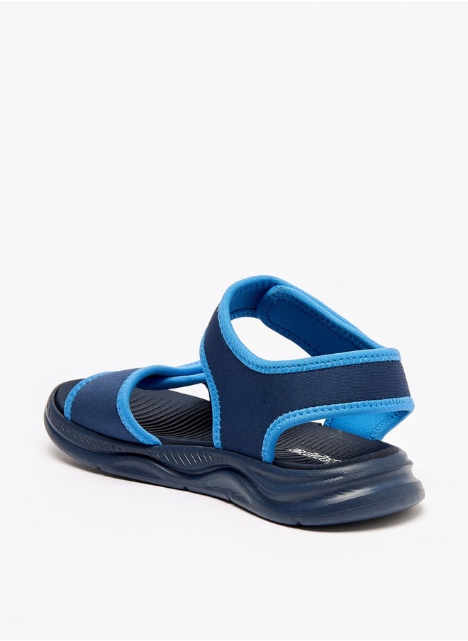 Kappa - Boy's Logo Print Sandals with Hook and Loop Closure - Image 1