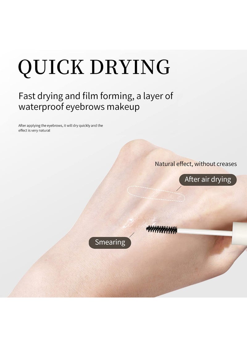 SYOSI 2 Pcs Clear Eyebrow Setting Gel with Brush, Clear Brow Fix Gel, Transfer Proof Eyebrow Mascara Long Lasting Waterproof and Sweat Proof Eyebrow Repair Liquid Brows Styling - Image 3