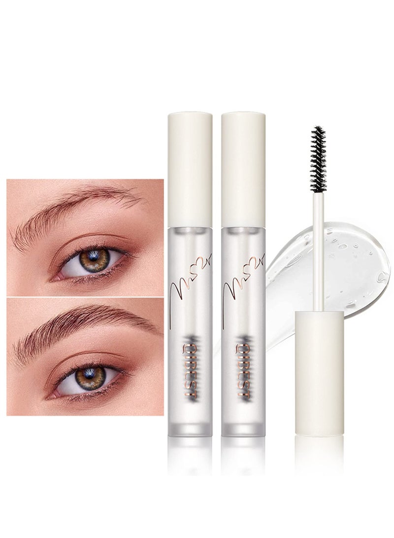 SYOSI 2 Pcs Clear Eyebrow Setting Gel with Brush, Clear Brow Fix Gel, Transfer Proof Eyebrow Mascara Long Lasting Waterproof and Sweat Proof Eyebrow Repair Liquid Brows Styling - Image 1