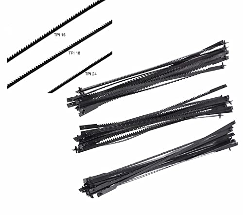 FOXBC 3-Inch Hobby Scroll Saw Blades Pin End 15 TPI, 18 TPI, 24 TPI, (36 Pack) fit for Sears Craftsman, Vintage Dremel Moto Shop Saws, Delta, Emco Lux Saw 15" Hobby - Image 4
