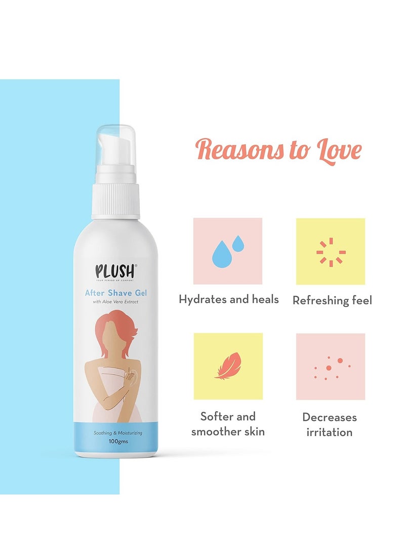 Plush Plush All Natural After Shave Lotion for Women with Aloe Vera | 100% Vegan, Sulphates & Parabens Free | Hydrating and Moisturising For Normal-Sensitive Skin - 100 GMS | Soften's Skin Post Shaving  - Image 4