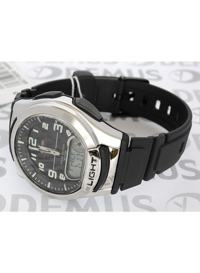 CASIO Men Water Resistant Analog & Digital Watch AQ-180W-1BV - 48 mm - Black - Image 4