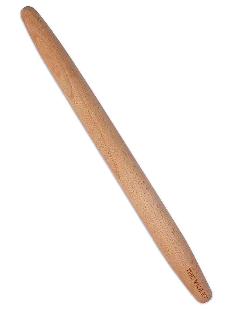 THE VIOLET Wooden French Rolling Pins for Baking Fondant Pasta Dough Pastry Pizza Cookies Wood Rolling Pin 17 Tapered Design  Essential Kitchen Tools French 17 Inch