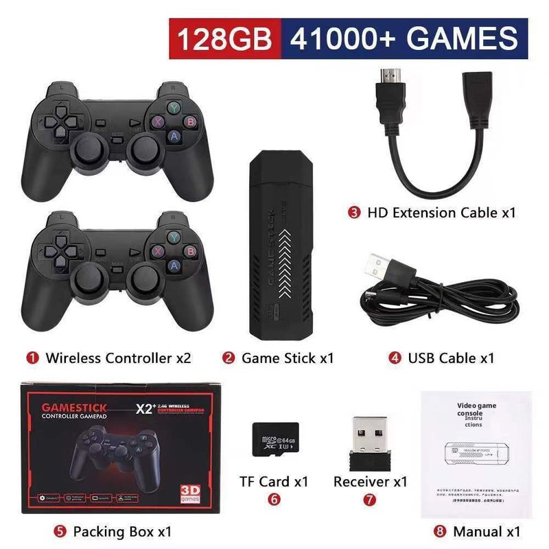 X2 Retro Home Game Console with Wireless Controllers, 64GB/128GB - Image 1