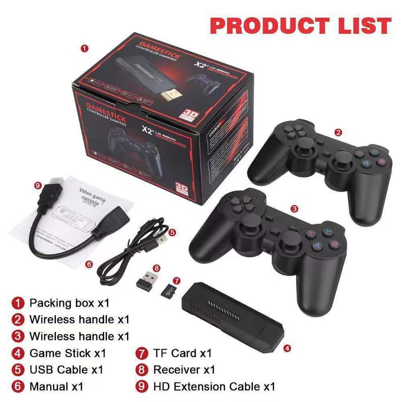 X2 Retro Home Game Console with Wireless Controllers, 64GB/128GB - Image 2