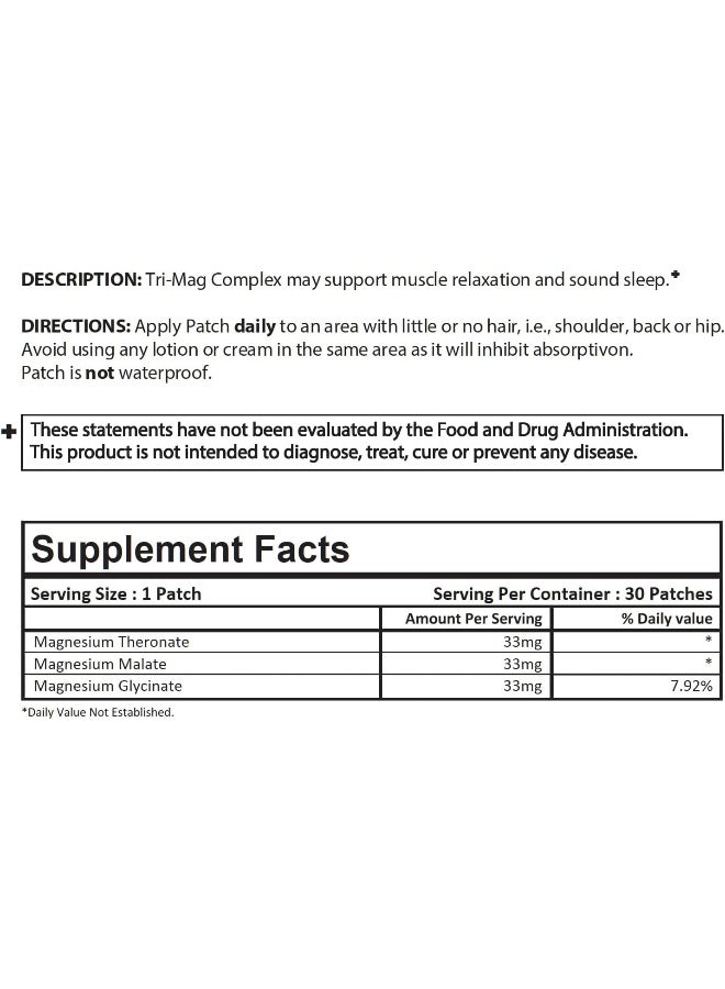 PatchMD PatchMD - Tri-Mag Complex Topical Patch - 30 Day Supply  - Image 3