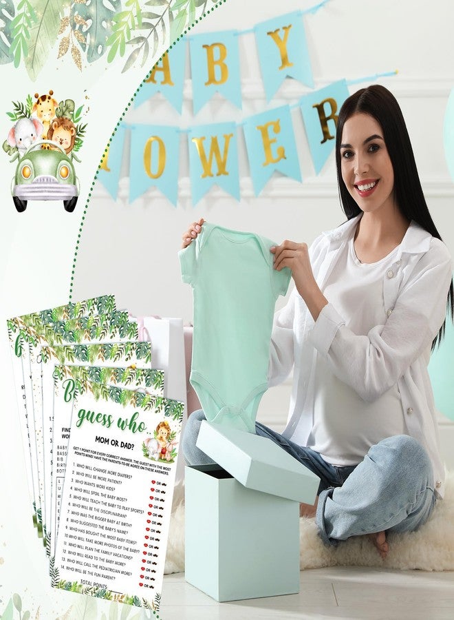 Jetec 302 Pcs Safari Animal Theme Baby Shower Games, 6 Games, 50 Sheets Each, Shower Party, Word Scramble, Baby Word Search, Predictions and Advice, The Price is Right - Image 5