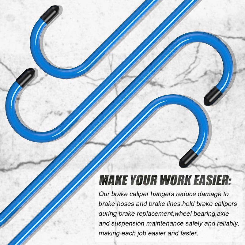 Bac-kitchen 4 Pcs Brake Caliper Hangers Brake Caliper Hooks with Rubber Tips Automotive Tool for Braking, Bearing, Axle and Suspension Work - Image 4