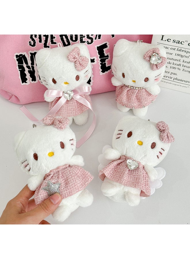Generic Cartoon Sanrio Hello Kitty Plush Doll Keychain Pendant Kt Cat Stuffed Plushies Key Ring Bag Accessories Girls Gift Kids Toys-Color:N2  - Image 2
