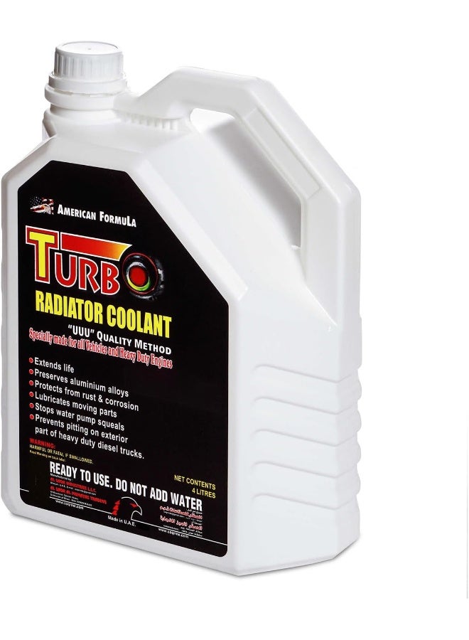 Turbo Turbo Radiator Coolant Red 4 Ltr - High-Performance Antifreeze, Engine Cooling & Corrosion Protection for All Vehicles - Ready to Use, All-Weather Formula - Image 3
