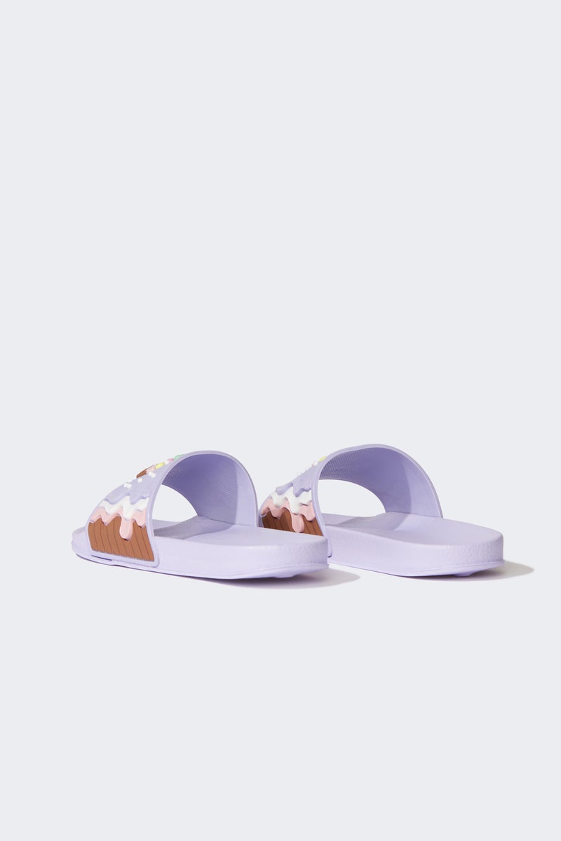 DeFacto Purple Girl Girl Flat Sole Eva Slippers Casual - Image 3