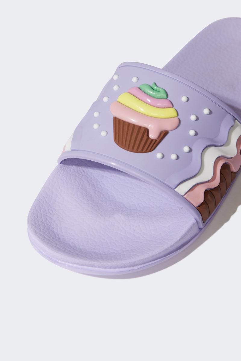 DeFacto Purple Girl Girl Flat Sole Eva Slippers Casual - Image 5
