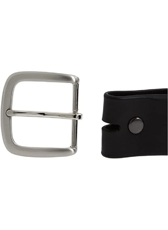 ARIAT Men's Leather Beveled-Edge Belt with Grip Strip, Black, 46 - Image 2