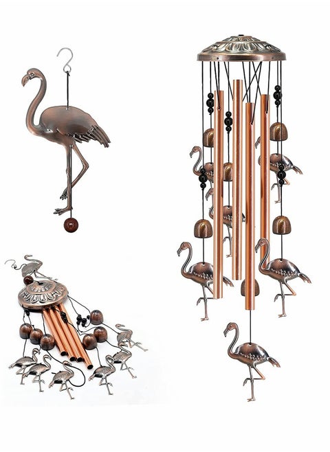 Wind Chimes for Outside, Bird Windchime Deep Tone with Metal Tubes and Hanging Hook Outdoor Decor for Garden Patio Wind Bell (Bronze)