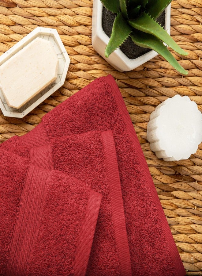 Superior Madison Egyptian Cotton Pile 3 Piece Towel Set, Includes 1 Bath, 1 Hand, 1 Face Towel/Washcloth, Heavyweight, Spa, Resort, Ultra Soft Luxury Towels, Thick Plush Essentials, Red - Image 3