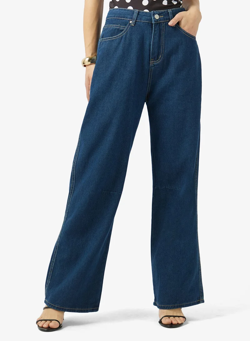 Ginger Low Rise Wide Leg Jeans