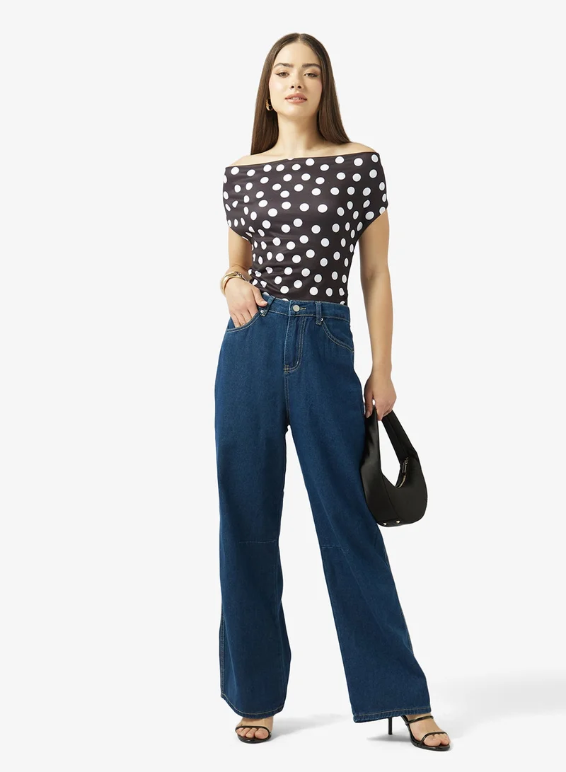 Ginger Low Rise Wide Leg Jeans